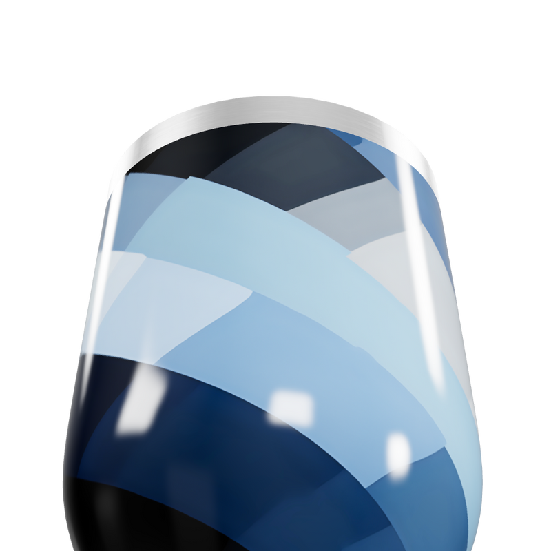 Copo Térmico Slim - Azul Listrado Inox