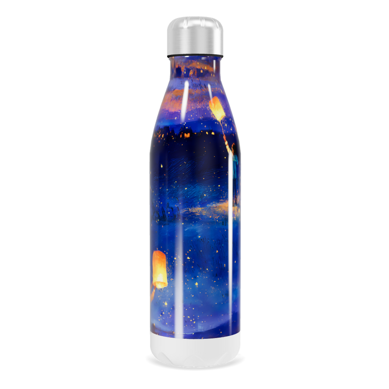 Garrafa Inox - Estampa Galáxia Azul