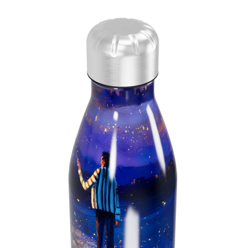 Garrafa Inox - Estampa Galáxia Azul