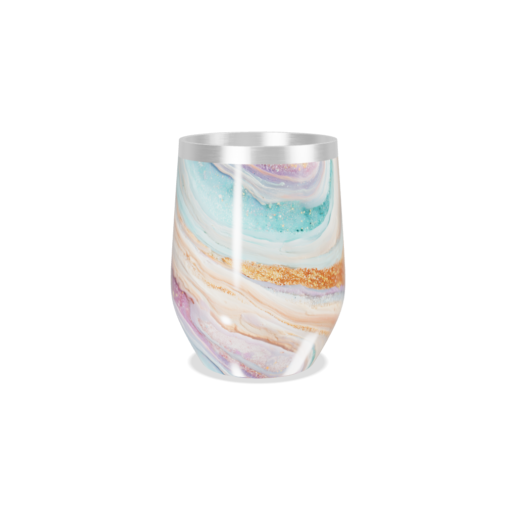 Copo Térmico Slim - Mármore Multicolorido Inox