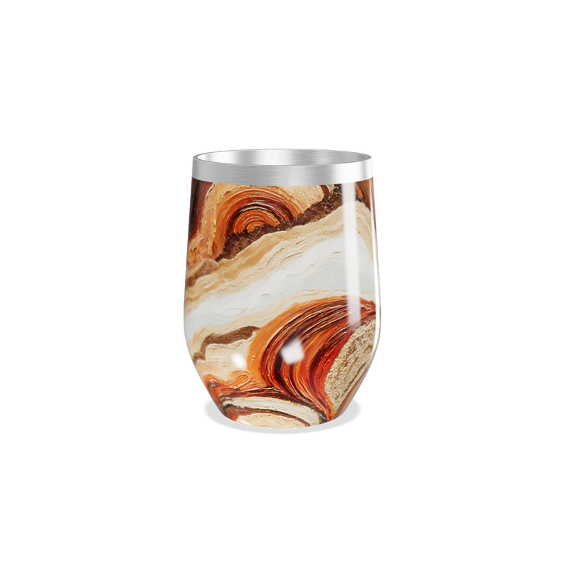 Copo Térmico Slim Mármore - Estampa Bege