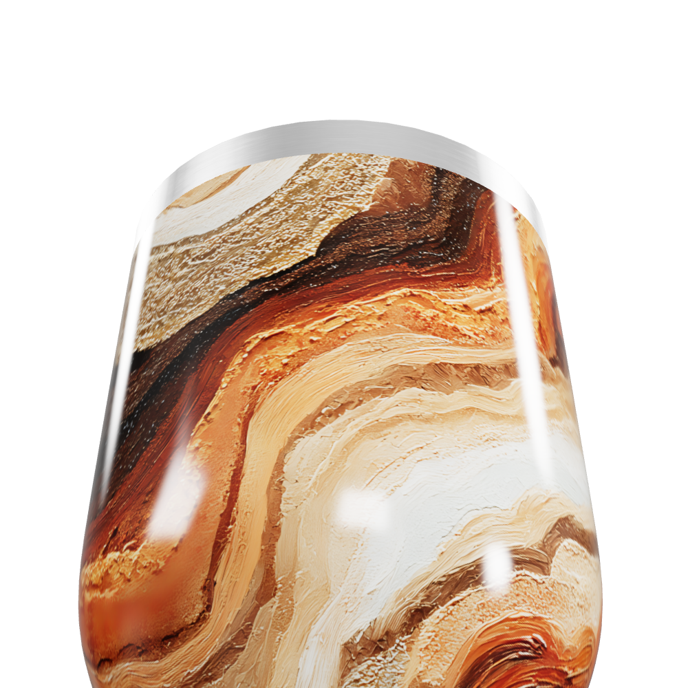 Copo Térmico Slim Mármore - Estampa Bege