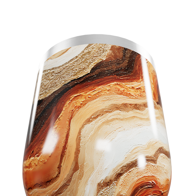 Copo Térmico Slim Mármore - Estampa Bege