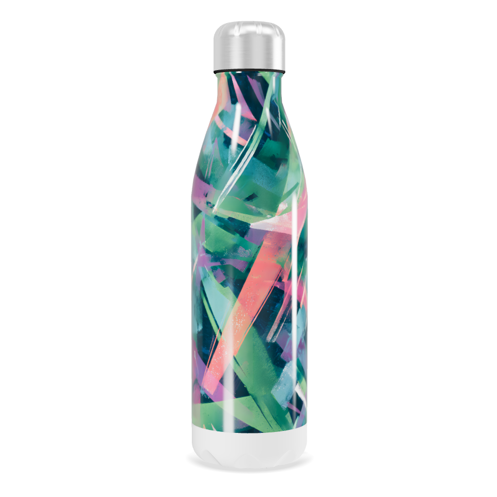 Garrafa Inox - Estampa Colorida Abstrata