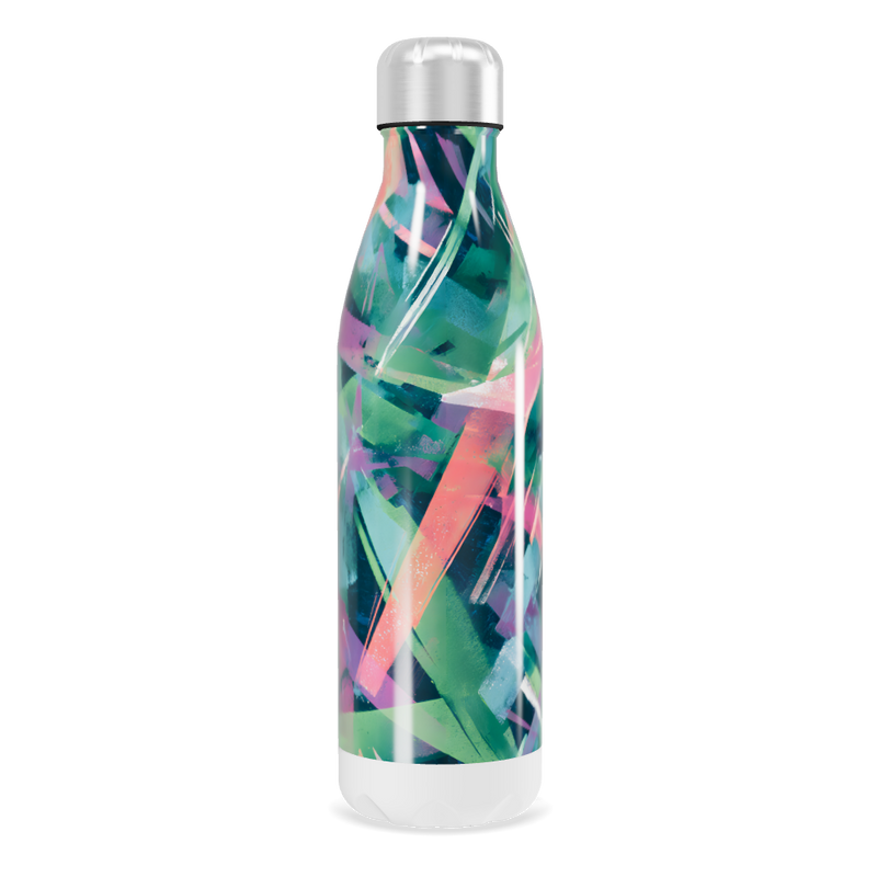 Garrafa Inox - Estampa Colorida Abstrata