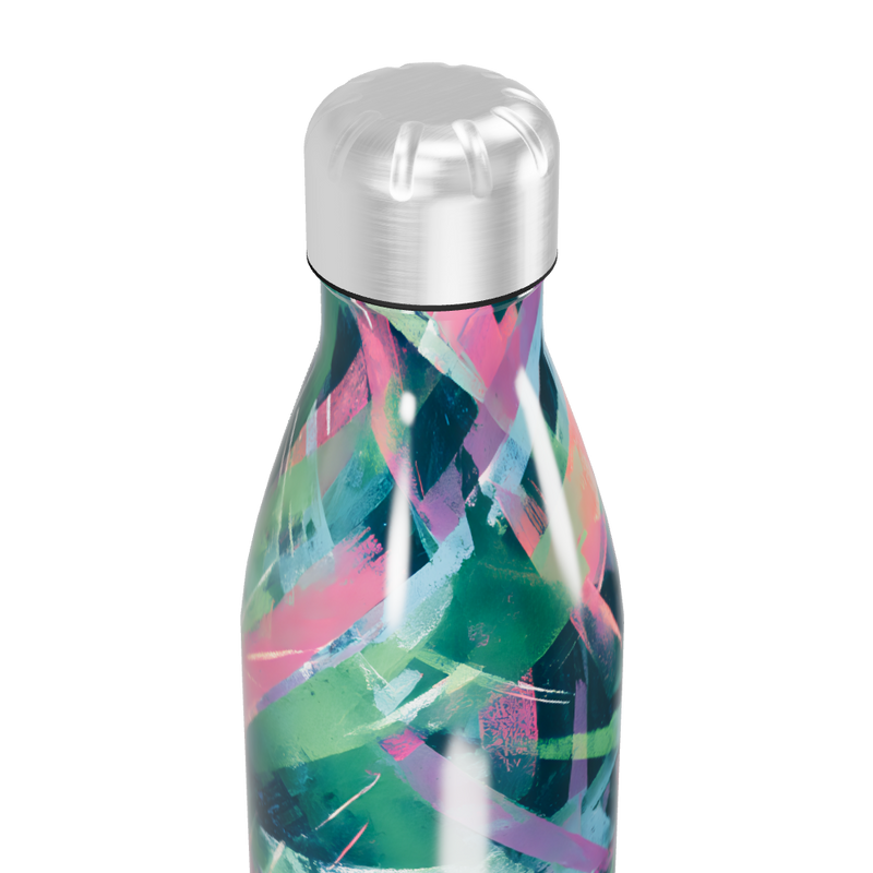 Garrafa Inox - Estampa Colorida Abstrata