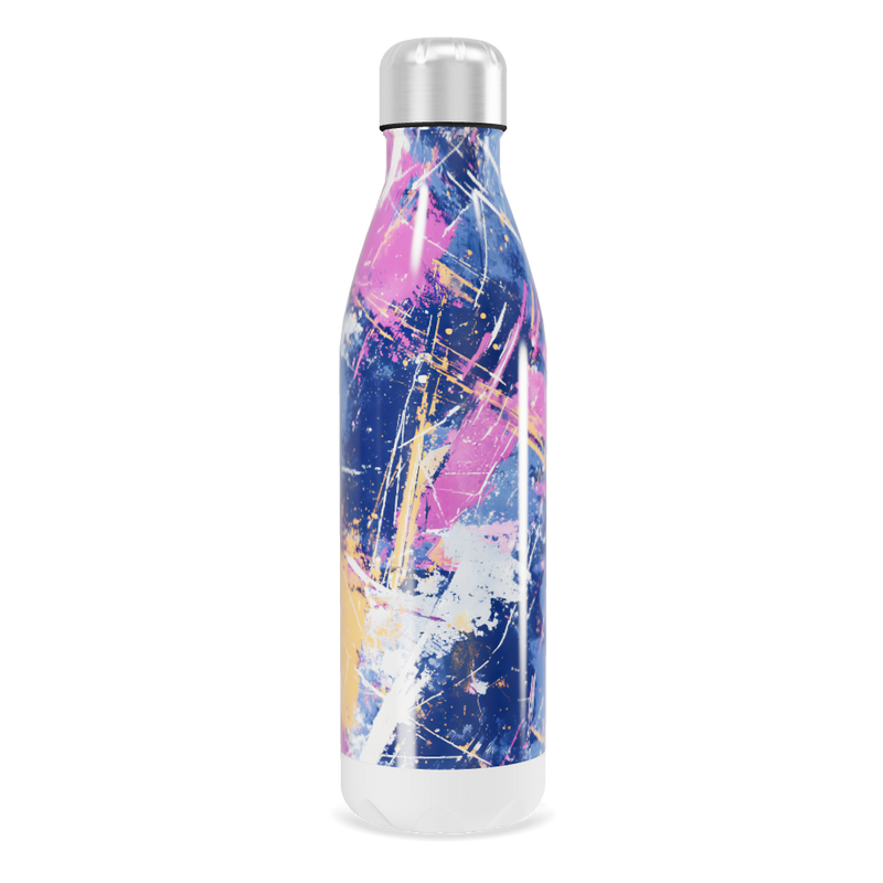 Garrafa Inox - Estampa Abstrata Colorida