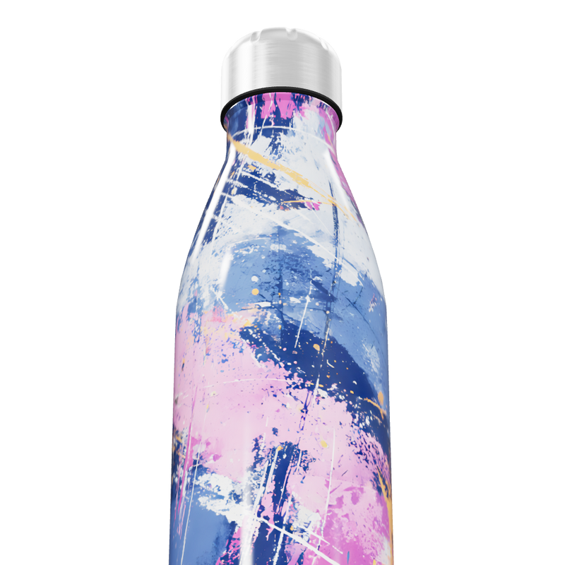 Garrafa Inox - Estampa Abstrata Colorida
