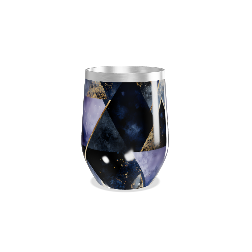 Copo Térmico Slim - Azul Geométrico Aço