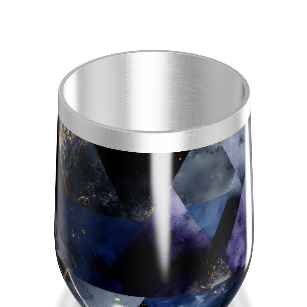 Copo Térmico Slim - Azul Geométrico Aço