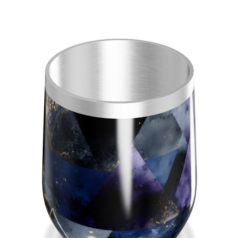 Copo Térmico Slim - Azul Geométrico Aço