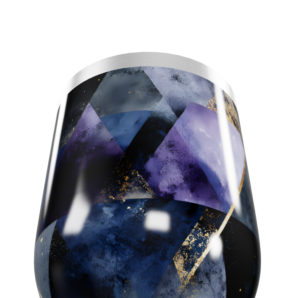 Copo Térmico Slim - Azul Geométrico Aço