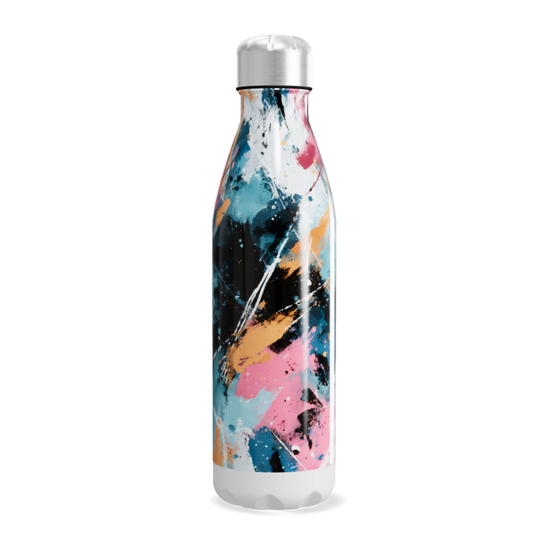 Garrafa Inox - Estampa Colorida Abstrata