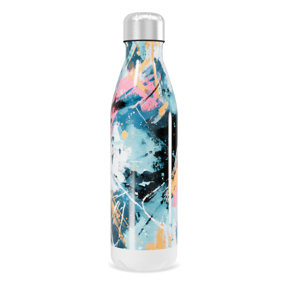 Garrafa Inox - Estampa Colorida Abstrata