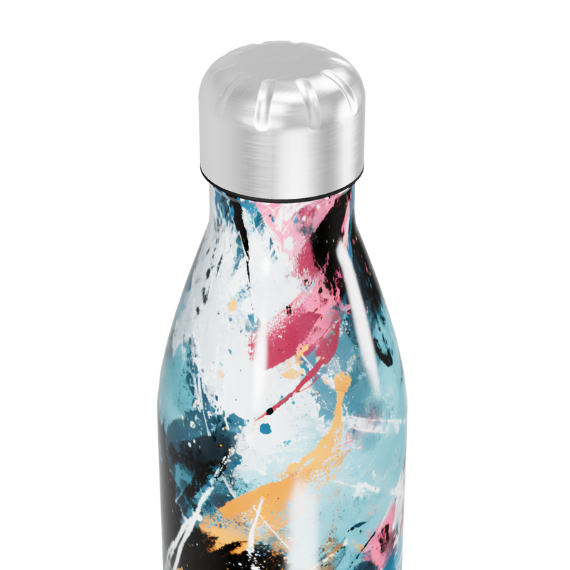 Garrafa Inox - Estampa Colorida Abstrata
