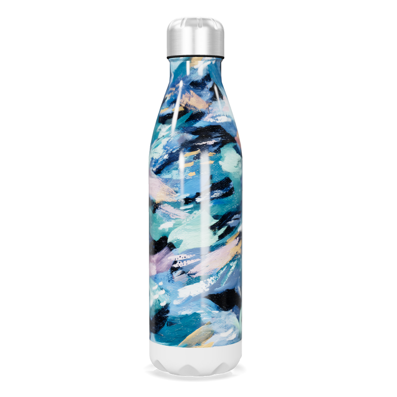 Garrafa Inox - Estampa Abstrata Colorida