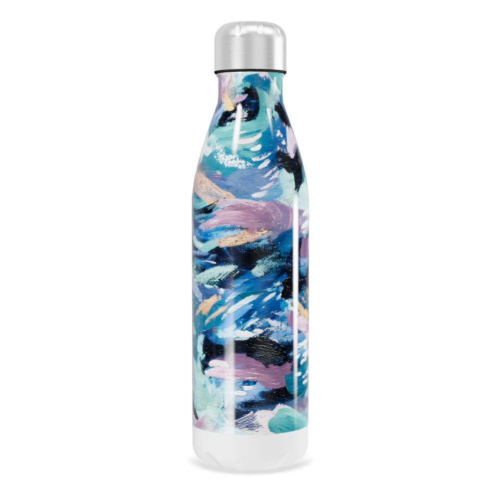 Garrafa Inox - Estampa Abstrata Colorida