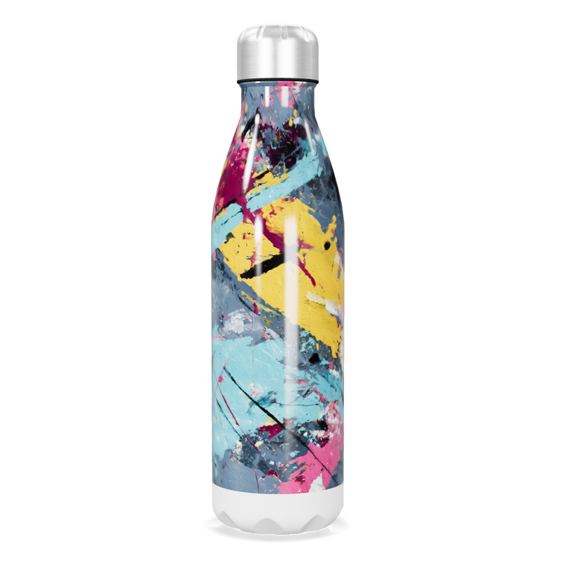 Garrafa Inox - Estampa Colorida Abstrata