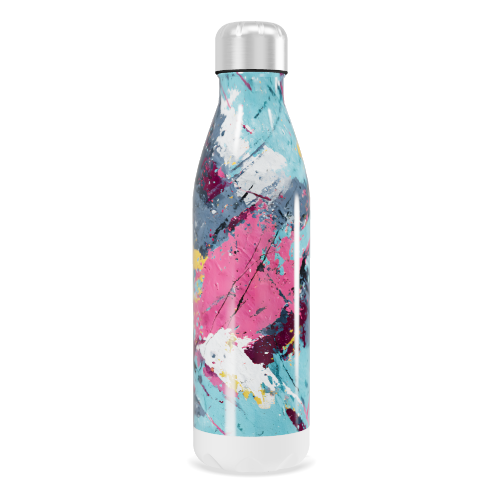 Garrafa Inox - Estampa Colorida Abstrata