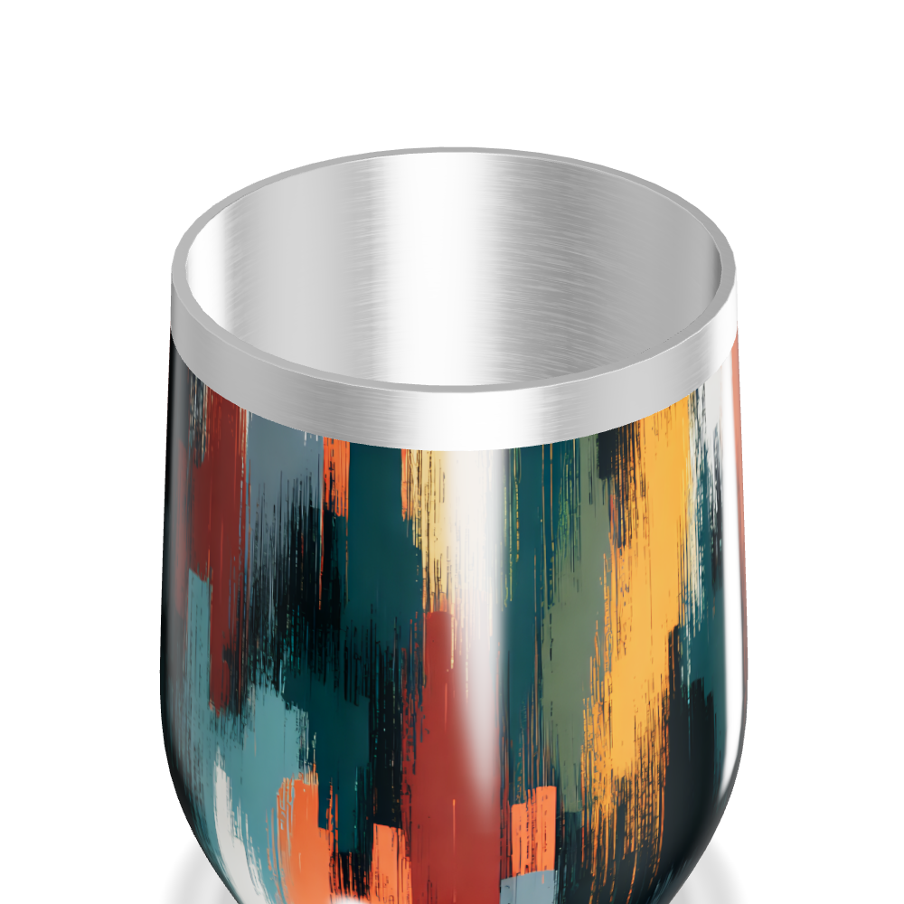 Copo Térmico Slim - Estampa Abstrata Colorida