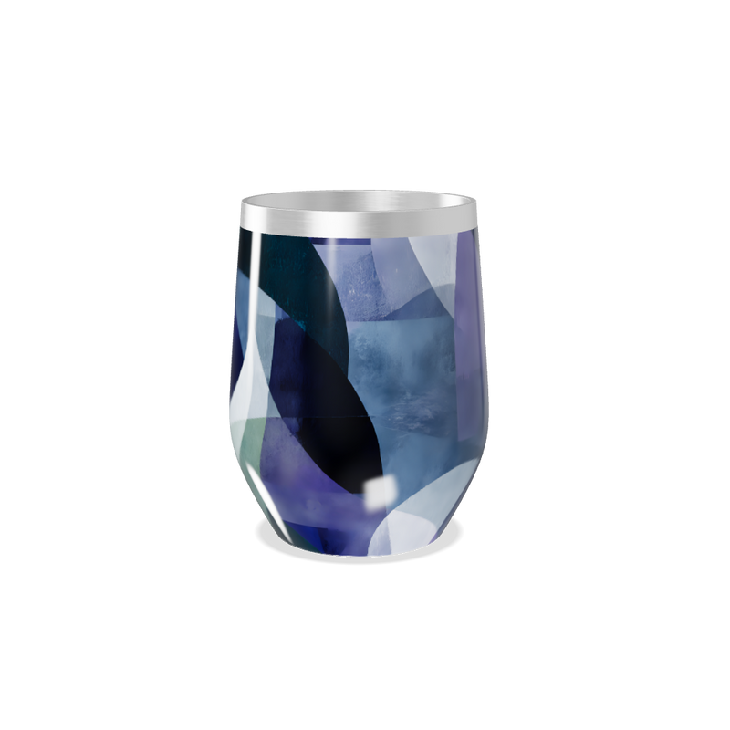 Copo Térmico Slim - Azul Abstrato Inox