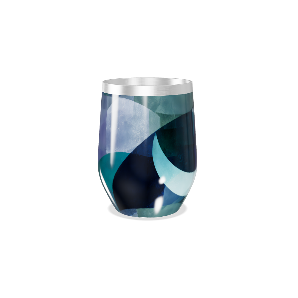 Copo Térmico Slim - Azul Abstrato Inox