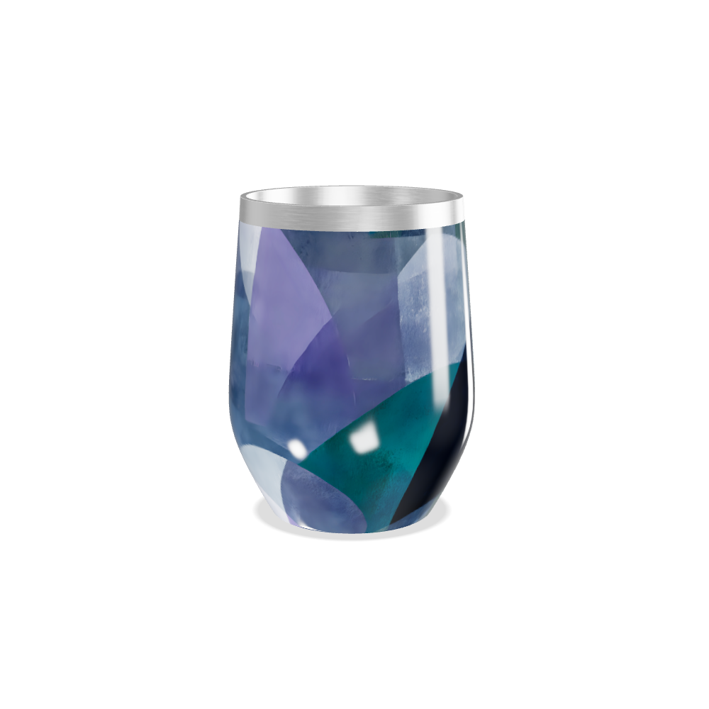 Copo Térmico Slim - Azul Abstrato Inox