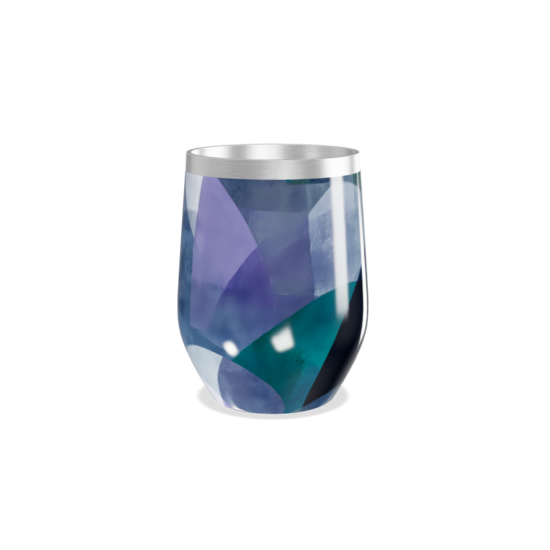 Copo Térmico Slim - Azul Abstrato Inox