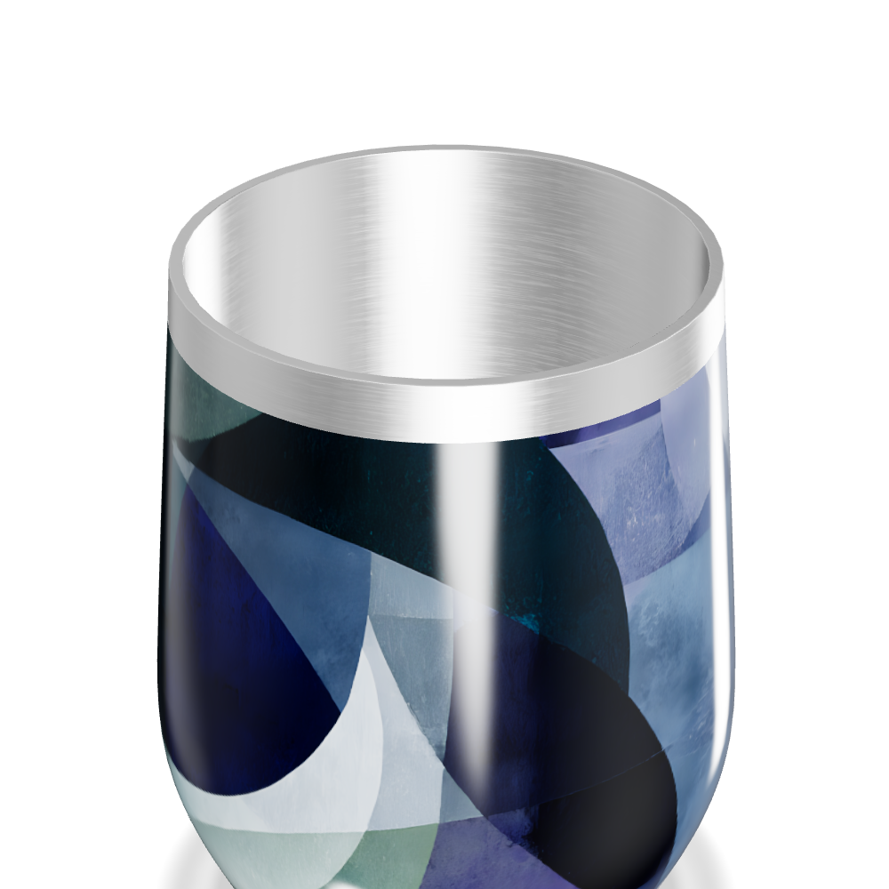 Copo Térmico Slim - Azul Abstrato Inox