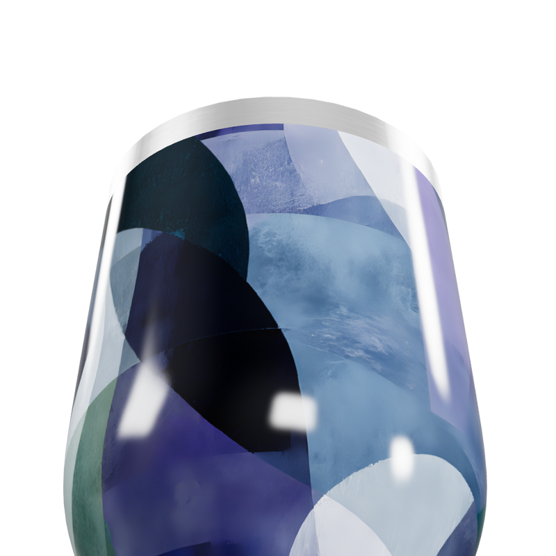 Copo Térmico Slim - Azul Abstrato Inox