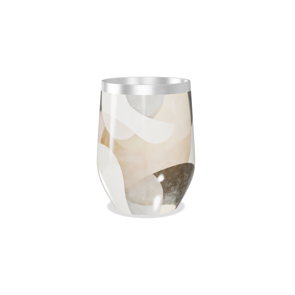 Copo Térmico Slim - Abstrato Bege Aço Inox