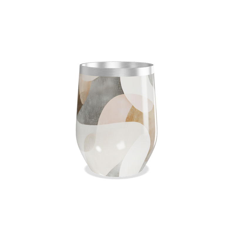 Copo Térmico Slim - Abstrato Bege Aço Inox