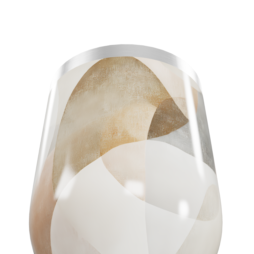 Copo Térmico Slim - Abstrato Bege Aço Inox