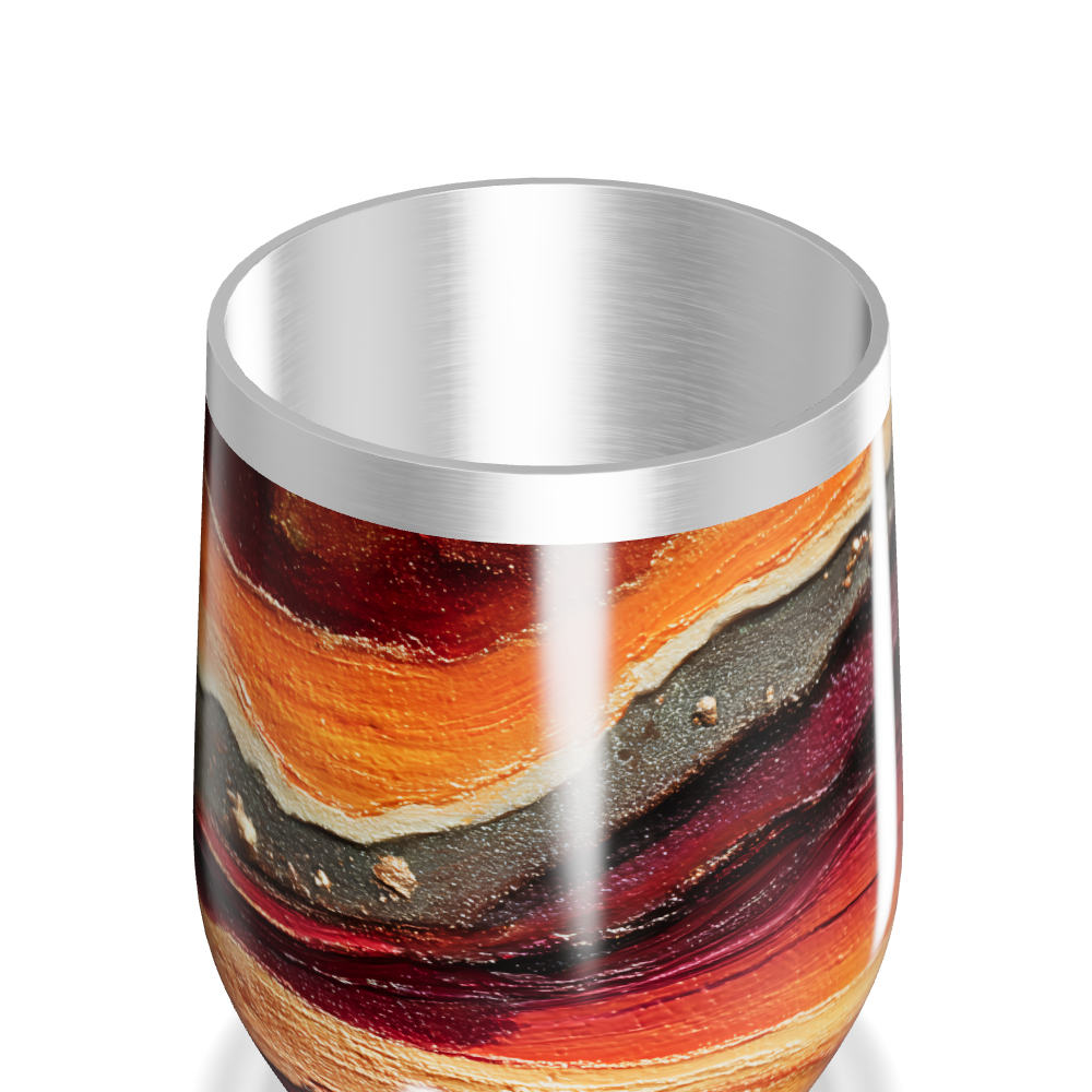 Copo Térmico Slim - Estampa Marmorizada Colorida