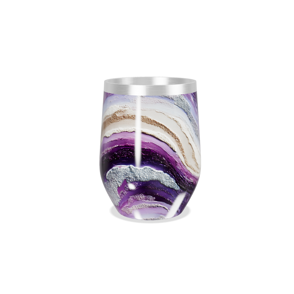 Copo Térmico Slim - Mármore Roxo Elegante