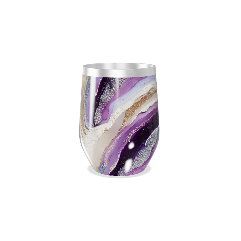 Copo Térmico Slim - Mármore Roxo Elegante