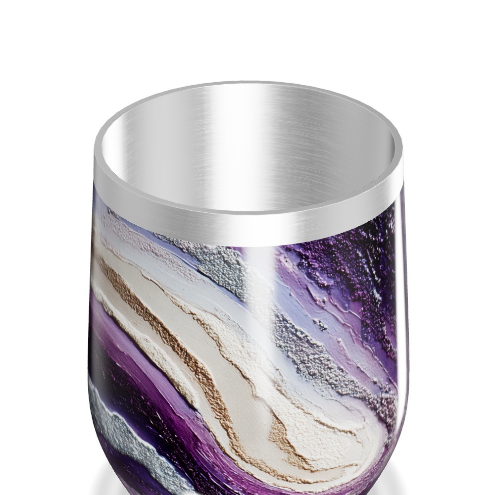 Copo Térmico Slim - Mármore Roxo Elegante