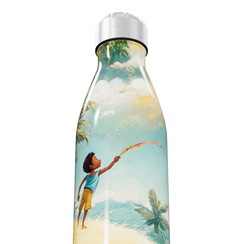 Garrafa Inox - Estampa Menino Colorida