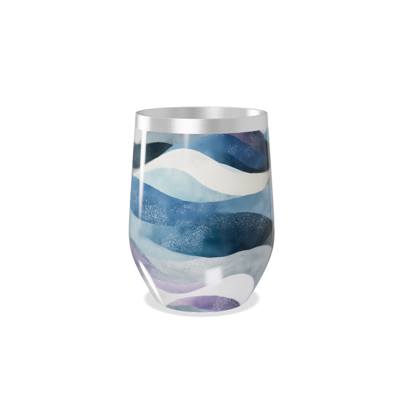 Copo Térmico Slim - Estampado Ondas Azul