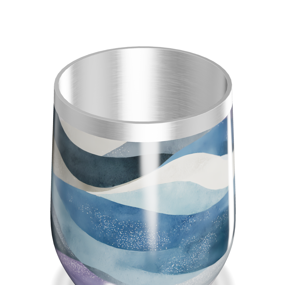 Copo Térmico Slim - Estampado Ondas Azul