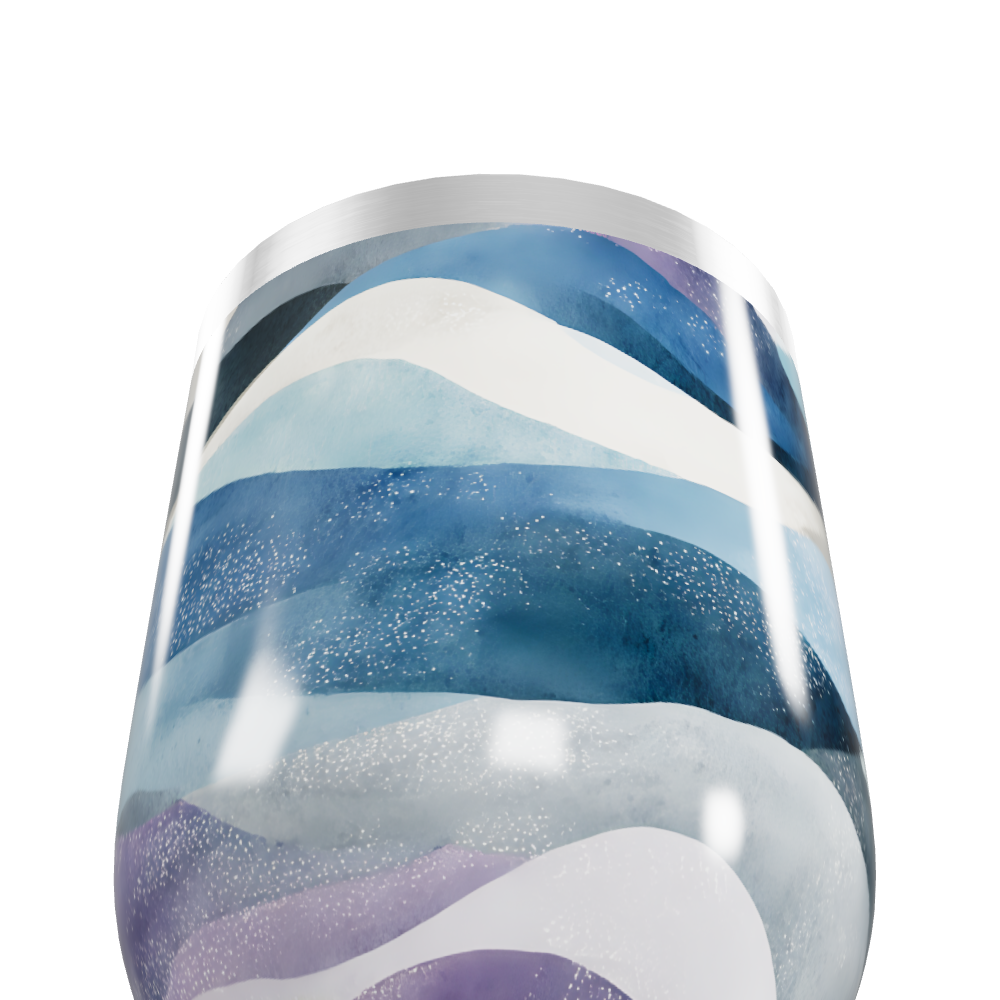 Copo Térmico Slim - Estampado Ondas Azul