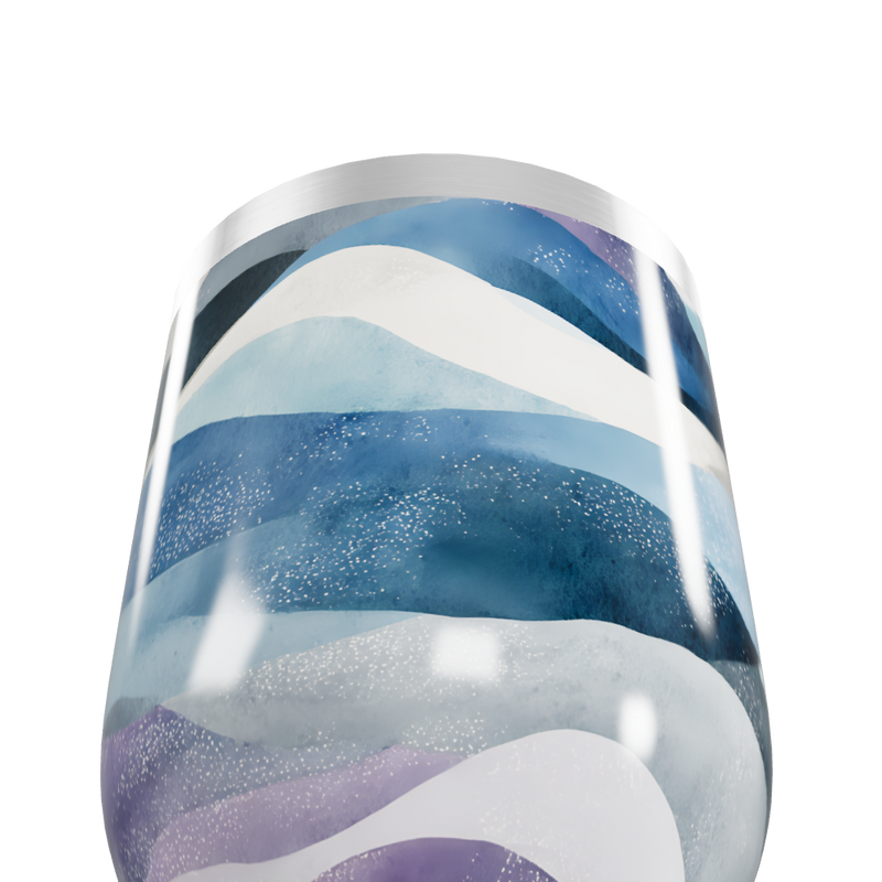 Copo Térmico Slim - Estampado Ondas Azul