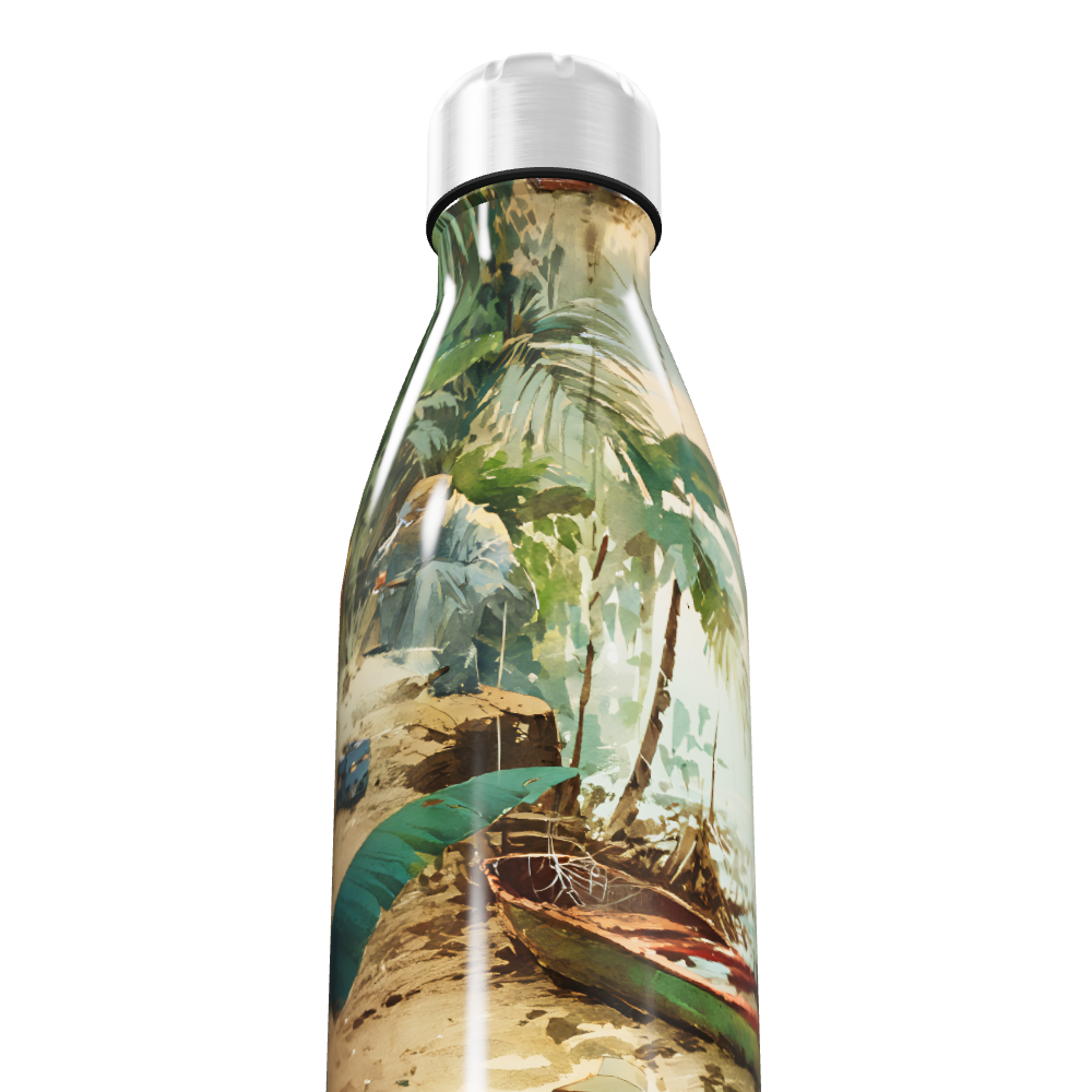 Garrafa Inox - Estampa Tropical 500ml
