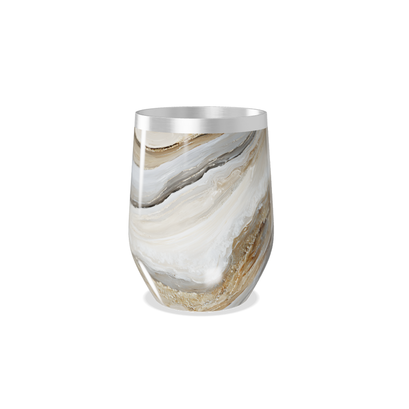 Copo Térmico Slim - Mármore Bege Inox