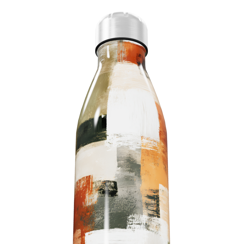 Garrafa Inox Estampa Abstrata Colorida