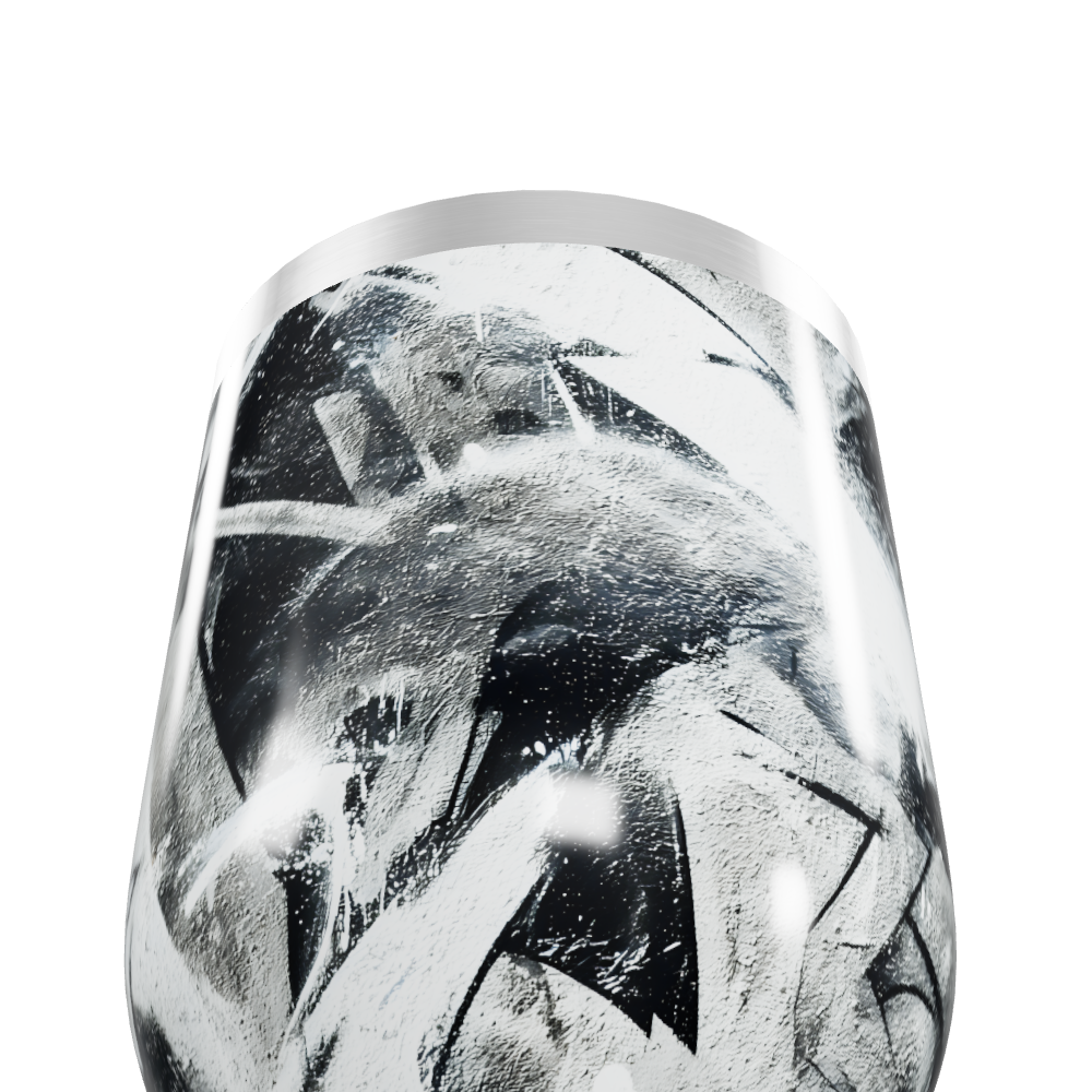 Copo Térmico Slim - Preto e Branco Aço Inox