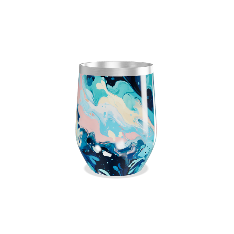 Copo Térmico Slim - Estampa Marmorizada Colorida