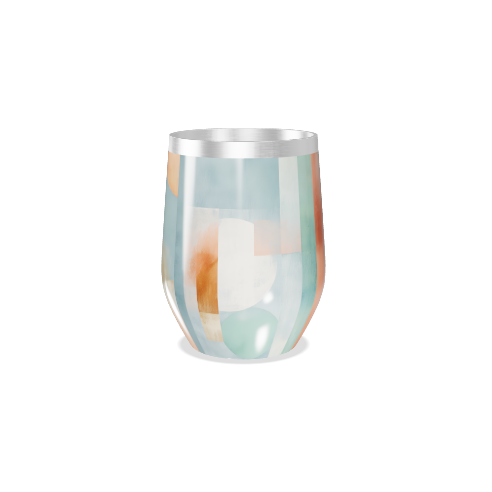 Copo Térmico Slim - Geométrico Azul Inox