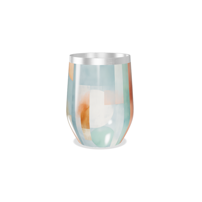 Copo Térmico Slim - Geométrico Azul Inox