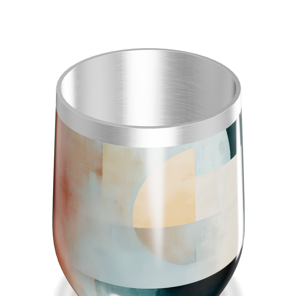 Copo Térmico Slim - Geométrico Azul Inox